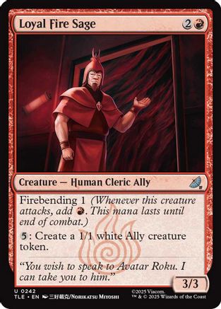 Loyal Fire Sage (TLE-242) - Avatar: The Last Airbender: Eternal-Legal Foil - for just $0.15! 