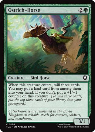 Ostrich-Horse (TLA-188) - Avatar: The Last Airbender Foil - for just $0.01! 