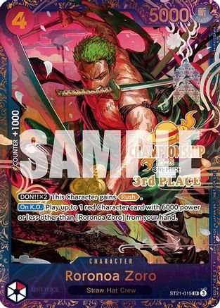 Roronoa Zoro (CS 25-26 3rd Place) (ST21-015) - One Piece Promotion Cards Foil - for just $125! 
