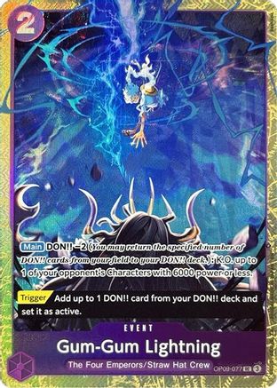 Gum-Gum Lightning (Premium Card Collection -Best Selection Vol. 4-) (OP09-077) - One Piece Promotion Cards Foil - for just $5.83! 