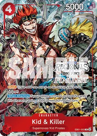 Kid & Killer (Online Regional Finalist Card Set 2025 Vol.2) (EB01-003) - One Piece Promotion Cards Foil - for just $43.98! 