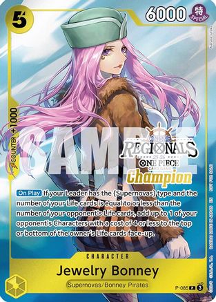Jewelry Bonney (Online Regional Champion Card Set 2025 Vol.2) (P-085) - One Piece Promotion Cards Foil - for just $4250! 