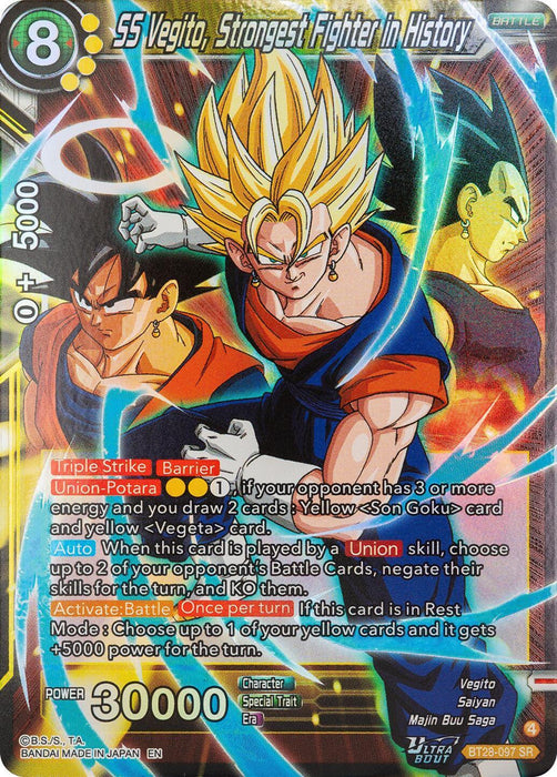 SS Vegito, Strongest Fighter in History (BT28-097) [Prismatic Clash] - for just $0.40! 