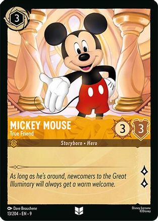 Mickey Mouse - True Friend (13/204) - Fabled Cold Foil - for just $0.09! 