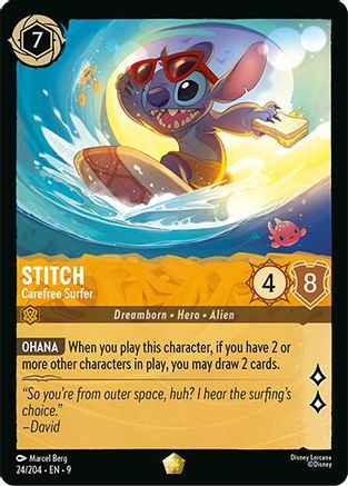 Stitch - Carefree Surfer (24/204) - Fabled - for just $0.83! 