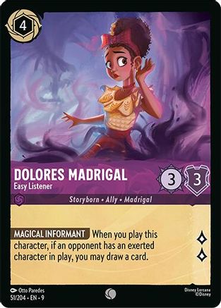 Dolores Madrigal - Easy Listener (51/204) - Fabled Cold Foil - for just $0.06! 