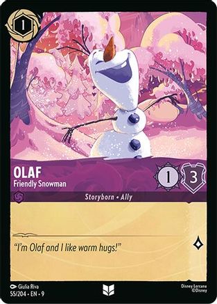 Olaf - Friendly Snowman (55/204) - Fabled Cold Foil - for just $0.10! 