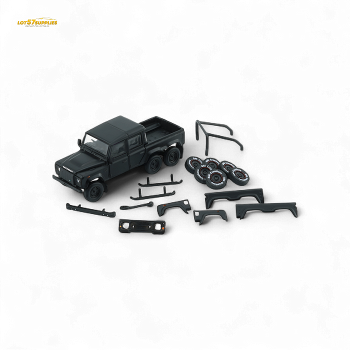 BM Creations 2016 Land Rover Defender 110 Pick Up 6x6 Off Road Matte Blk RHD 1:64 - for just $24.99! 