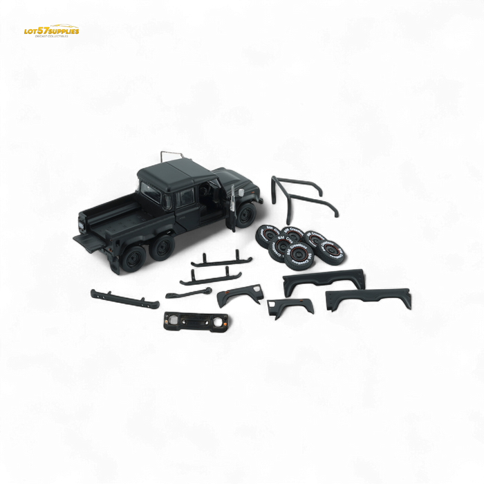 BM Creations 2016 Land Rover Defender 110 Pick Up 6x6 Off Road Matte Blk RHD 1:64 - for just $24.99! 