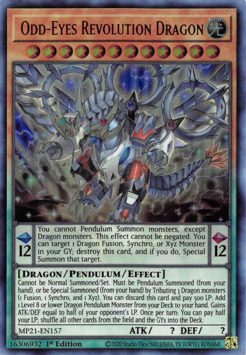 Odd-Eyes Revolution Dragon [MP21-EN157] Ultra Rare - for just $0.20! 