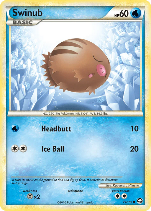 Swinub (79/102) [HeartGold & SoulSilver: Triumphant] - for just $0.15! 