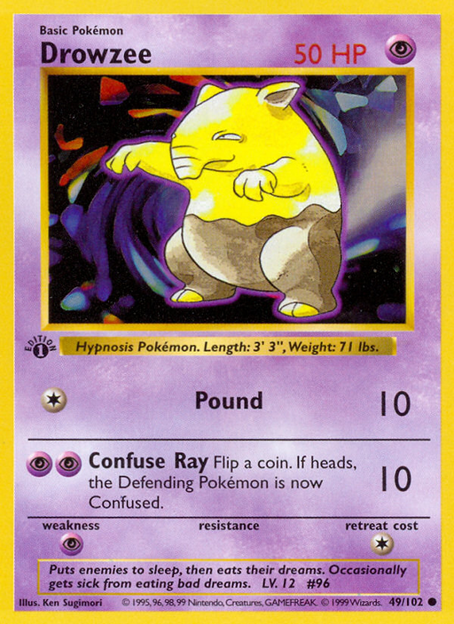 Drowzee (49/102) (Shadowless) [Base Set 1st Edition] - Just $4.35! Shop now at Retro Gaming of Denver