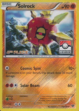 Solrock (64/146) (4th Place League Challenge Promo) [XY: Base Set] - for just $0.35! 