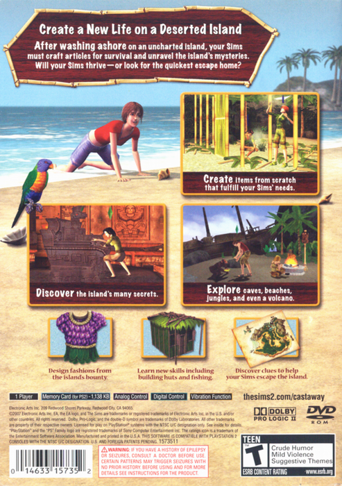 The Sims 2: Castaway – PlayStation 2 (PS2) - for just $20.99! 