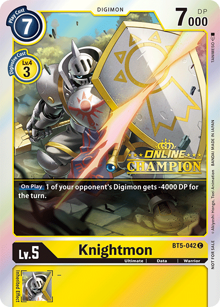 Knightmon [BT5-042] (Online Champion) [Battle of Omni Promos] - Just $52.70! Shop now at Retro Gaming of Denver