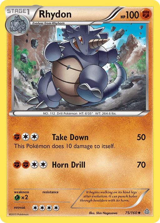 Rhydon (75/160) [XY: Primal Clash] - for just $0.10! 