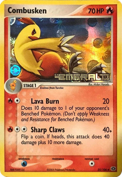 Combusken (25/106) (Stamped) [EX: Emerald] - for just $11! 