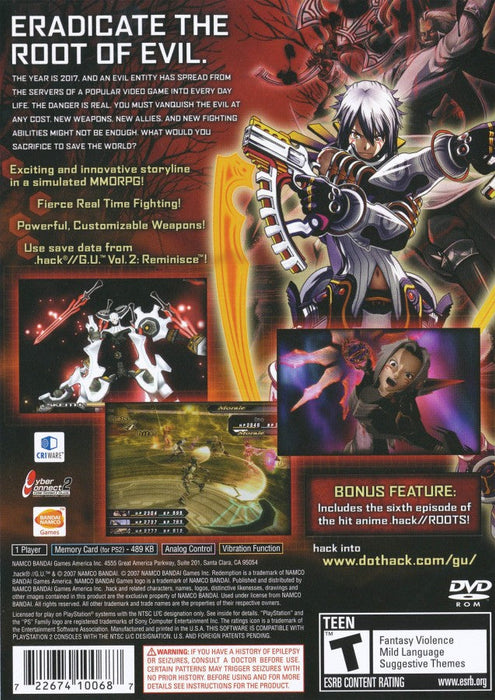 .hack//G.U. Redemption – PlayStation 2 (PS2) - for just $22.99! 
