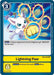 Lightning Paw [BT2-097] (Revision Pack 2021) [Release Special Booster Promos] - Just $0.09! Shop now at Retro Gaming of Denver