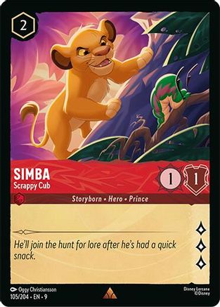 Simba - Scrappy Cub (105/204) - Fabled Cold Foil - for just $0.09! 