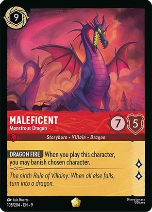 Maleficent - Monstrous Dragon (108/204) - Fabled Cold Foil - for just $1.11! 