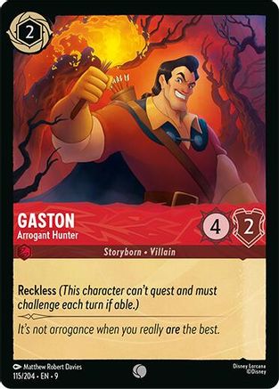 Gaston - Arrogant Hunter (115/204) - Fabled Cold Foil - for just $0.05! 