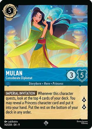 Mulan - Considerate Diplomat (142/204) - Fabled Cold Foil - for just $0.24! 