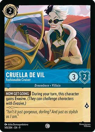 Cruella De Vil - Fashionable Cruiser (145/204) - Fabled - for just $0! 