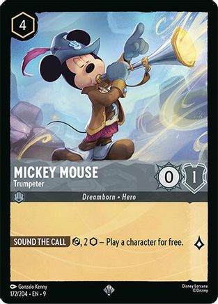 Mickey Mouse - Trumpeter (172/204) - Fabled Cold Foil - for just $0.18! 
