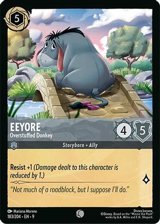 Eeyore - Overstuffed Donkey (183/204) - Fabled Cold Foil - for just $0.08! 