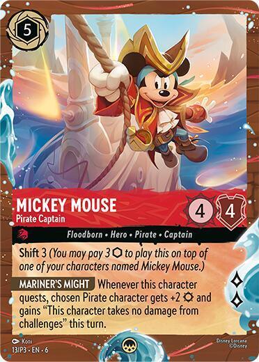 Mickey Mouse - Pirate Captain (Disney Cruise Promo) (13/P3) [Promo Cards] - for just $41.25! 