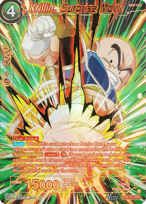Krillin, Surprise Move (Special Rare) (BT28-013) [Prismatic Clash] - for just $3.10! 