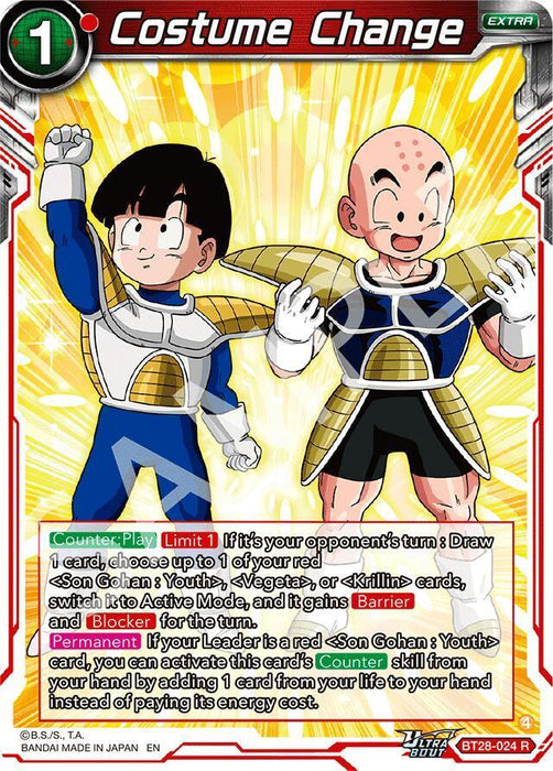 Costume Change (BT28-024) [Prismatic Clash] - for just $0.20! 