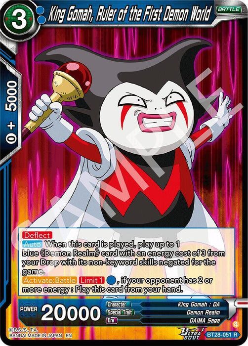 King Gomah, Ruler of the First Demon World (BT28-051) [Prismatic Clash] - for just $0.30! 