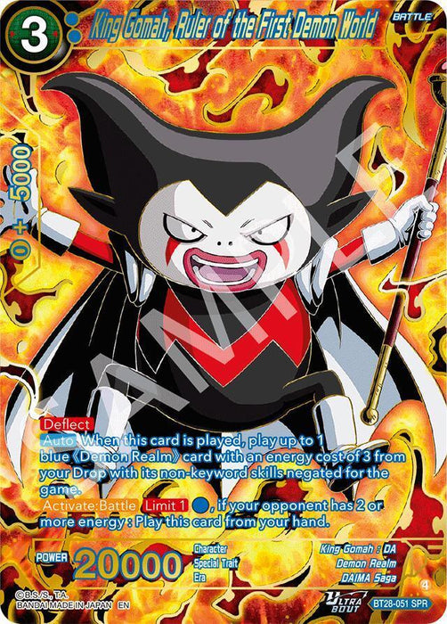 King Gomah, Ruler of the First Demon World (SPR) (BT28-051) [Prismatic Clash] - for just $3.50! 