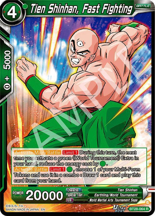 Tien Shinhan, Fast Fighting (BT28-064) [Prismatic Clash] - for just $0.20! 