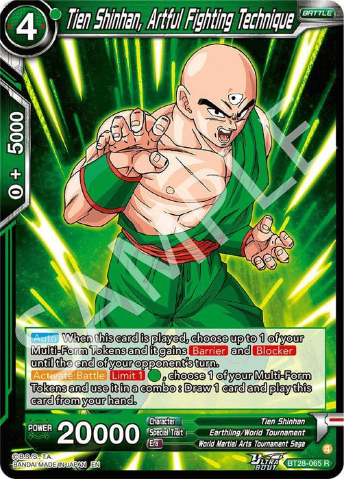 Tien Shinhan, Artful Fighting Technique (BT28-065) [Prismatic Clash] - for just $0.25! 