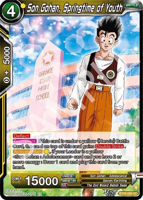 Son Gohan, Springtime of Youth (BT28-086) [Prismatic Clash] - for just $0.20! 