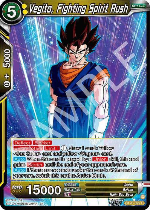 Vegito, Fighting Spirit Rush (BT28-099) [Prismatic Clash] - for just $0.15! 
