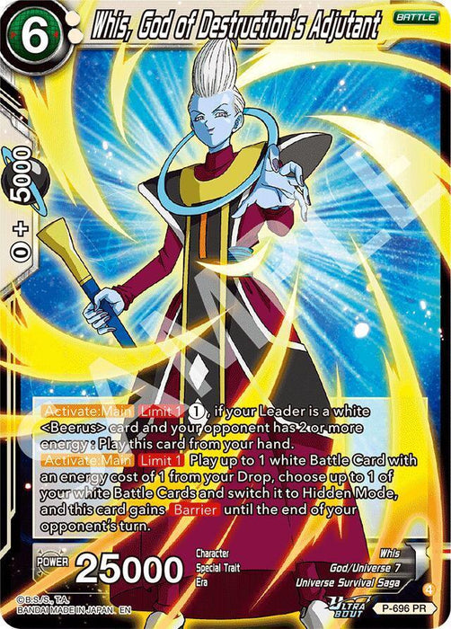 Whis, God of Destruction's Adjutant (P-696) [Promotion Cards] - for just $0.15! 