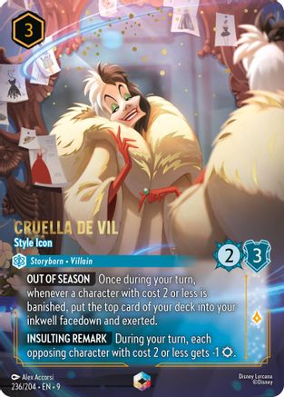 Cruella De Vil - Style Icon (Enchanted) (236/204) - Fabled Holofoil - for just $33.80! 
