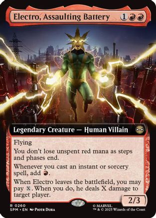 Electro, Assaulting Battery (Extended Art) (SPM-260) - Marvel's Spider-Man - for just $1.71! 