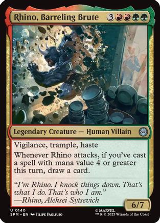 Rhino, Barreling Brute (SPM-140) - Marvel's Spider-Man Foil - for just $0.14! 