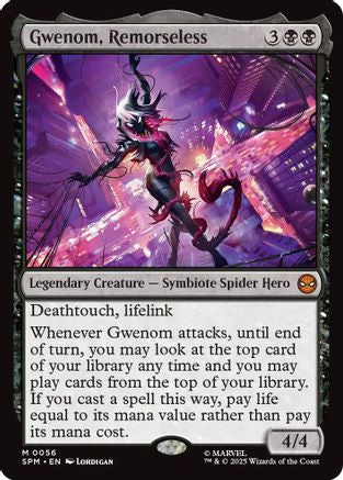 Gwenom, Remorseless (SPM-056) - Marvel's Spider-Man Foil - for just $1.64! 