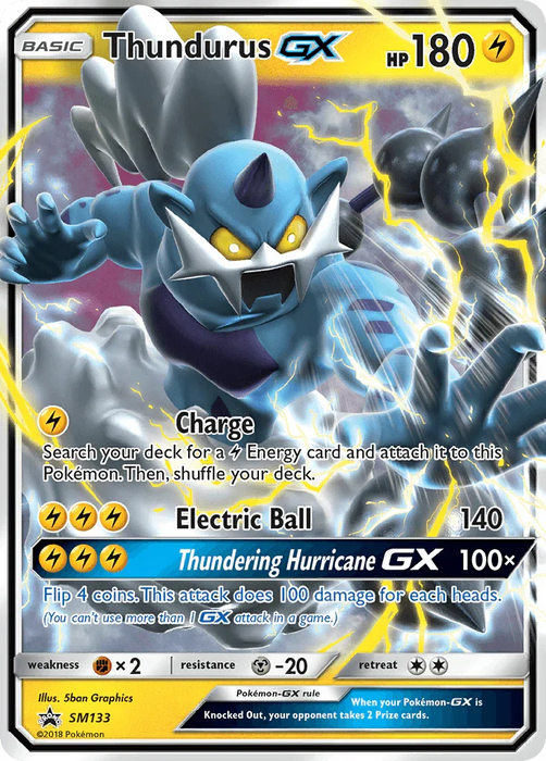 Thundurus GX (SM133) [Sun & Moon: Black Star Promos] - for just $1.40! 