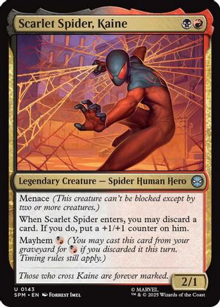 Scarlet Spider, Kaine (SPM-143) - Marvel's Spider-Man Foil - for just $0.10! 