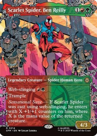 Scarlet Spider, Ben Reilly (Borderless) (SPM-214) - Marvel's Spider-Man Foil - for just $0.42! 