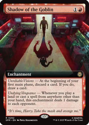 Shadow of the Goblin (Extended Art) (SPM-262) - Marvel's Spider-Man Foil - for just $0.22! 
