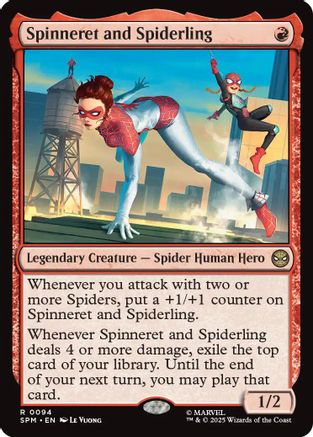 Spinneret and Spiderling (SPM-094) - Marvel's Spider-Man Foil - for just $0.09! 