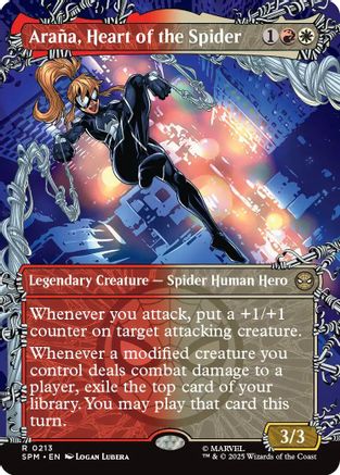 Araña, Heart of the Spider (Borderless) (SPM-213) - Marvel's Spider-Man Foil - for just $0.21! 